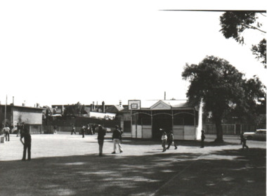 Photograph - Shelter shed at Nott Street Primary School prior to demolition, c.1977