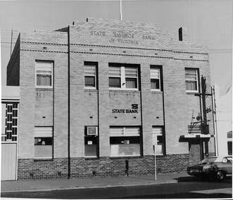 Photograph - SSB building 1980 with car outside, Public Records Office Victoria (PROV), 1886 - 1982