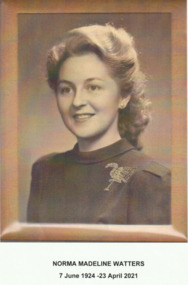 Document (Item) - Biography of Norma Madeline Watters, Robyn WATTERS, 15 May 2021