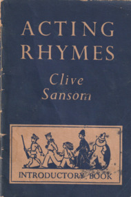 Book, Clive SANSOM, Acting Rhymes Introductory Book, c.1970