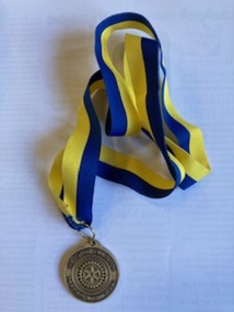 Medal - Pat Grainger's Rotary Foundation medal & lapel button, c.1990
