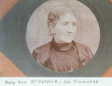 Photograph - Photograph of Mary Ann McArthur, c. 1870