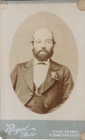 Photograph - Photograph of Archibald McArthur, Royal Studios Corner Bourke & Swanston Streets, c. 1872