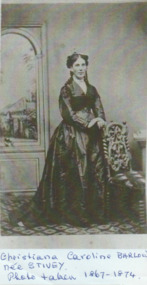 Photograph - Photograph of Christina Caroline Barlow, c. 18767 - 1874