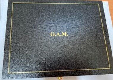 Container - Box containing Pat Grainger's Order of Australia medals, 2016