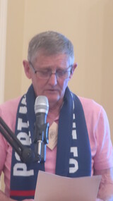 Photograph - John May & Suzy Milburn at Port Melbourne Historical & Preservation Society meeting, Janet BOLITHO, Sep 2023