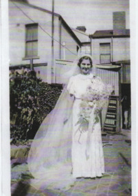 Photograph - Frances Nicholas wedding day, 89 Bay St, Port Melbourne, 22 Feb 1941