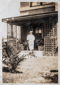 Photograph - Patsy Watters outside Williamstown Road home, c. 1940s