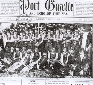 Photograph - Port Melbourne Football Club 1896, Port Gazette, 1896