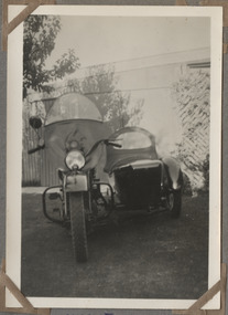 Photograph - George Nicholson's Harley Davidson motorbike early 1940s