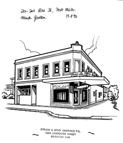 Drawing - Property sketch - 201-205 Ross Street, Struck & Spink Graphics P/L, 19 Aug 1992