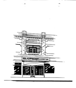 Drawing - Property sketch - 279 Bay Street delicatessen and sandwich bar, 1990s