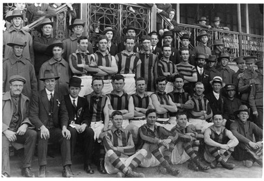 Photograph - Port Melbourne Football Club charity match at Eastern Oval, Ballarat on 21 August 1915, 1915