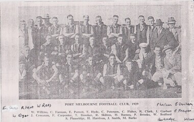 Photograph - Port Melbourne Football Club 1929, 1929