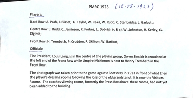 Photograph - Port Melbourne Football Club 1923, 1923