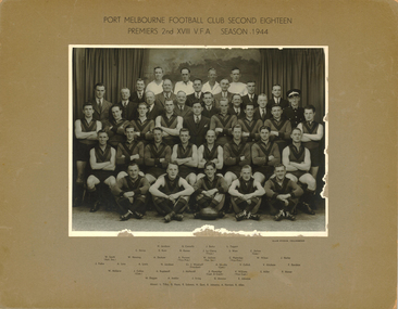 Photograph - Port Melbourne Football Club Second Eighteen Premiers 1944, 1944