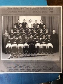 Photograph - Port Melbourne Football Club Third Eighteen Premiers 1948, 1948