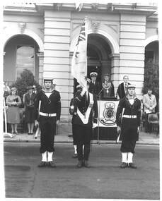 Photograph - HMAS Lonsdale & the Freedom of Port Melbourne, c. late 1980's