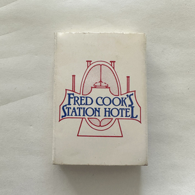 Memorabilia - Matchbox, Fred Cook's Station Hotel, c.1990