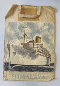 Souvenir - Paper carry bag from SS Himalya 1971, 22 Dec 1971