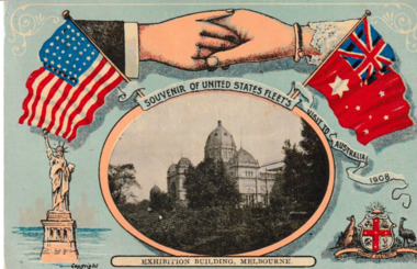 Souvenir - Souvenir Post Card relating to visit of the Great White Fleet, 1908