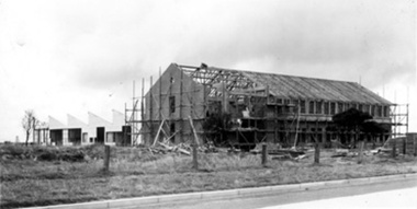 Photograph - Construction of unknown building, Late 1939