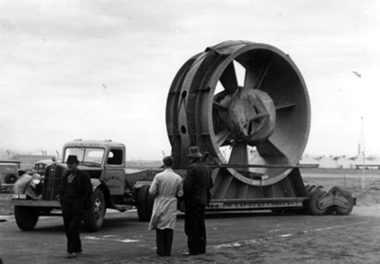 Photograph - Construction of wind tunnel, c late 1930s
