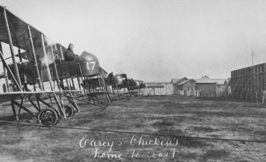 Photograph - Carey's fleet of 4 Shorthorns (refer Page 41 of A Message From The Clouds), c1920s