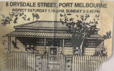Photograph - Sale advertisement for 8 Drysdale Street, Port Melbourne