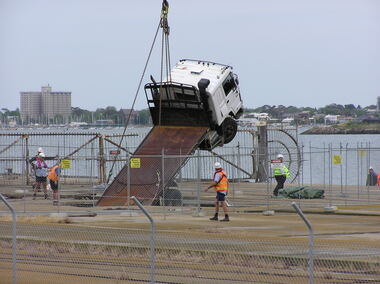 Photograph - Truck Stranded on Princes Pier, 18 Nov 2003