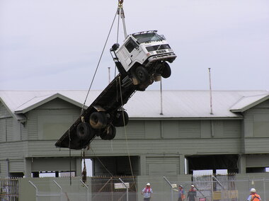 Photograph - Truck Stranded on Princes Pier, 18 Nov 2003