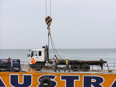 Photograph - Truck Stranded on Princes Pier, 18 Nov 2003