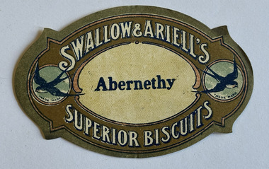 Ephemera - Label - Swallow & Ariell's Abernethy Biscuits, c 1890-1920