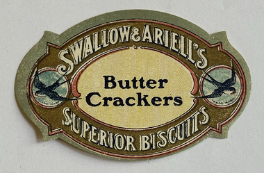 Ephemera - Label - Swallow & Ariell's Butter Crackers, c 1890-1920