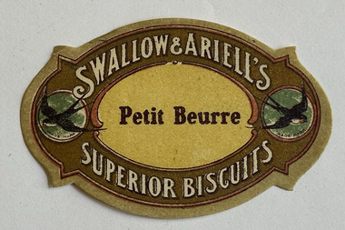 Ephemera - Label - Swallow & Ariell's Petit Beurre Biscuits, c 1890-1920
