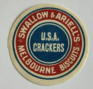 Ephemera - Label - Swallow & Ariell's U.S.A. Crackers, c 1890-1920