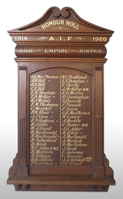 Photograph - WWI Honour Roll, Presbyterian Church, Port Melbourne, AIF Roll of Honour 1914-1920, 1920s