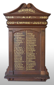Photograph - WWI Honour Roll, Presbyterian Church, Port Melbourne, AIF Roll of Honour 1914-1920, 1920s