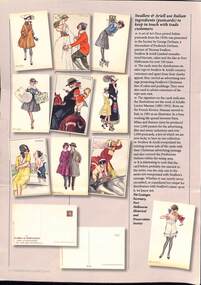 Document - Article on Swallow and Ariell promotional postcards, Propriorte Artistica Riservata, 1920s