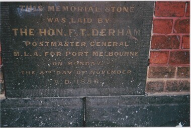 Photograph - Memorial Stone 1886 Holy Trinity Church Hall