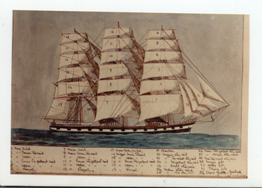 Photograph - Sailing ship showing sail configuration