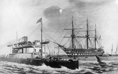 Drawing - Cerberus and Nelson, Victorian Navy