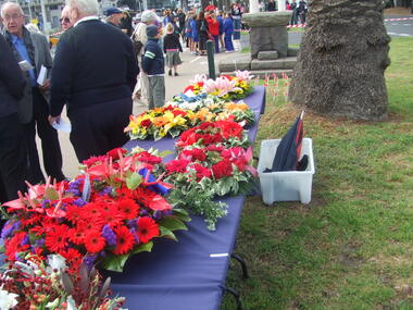 Photograph - Floral Tributes, Anzac Day 2010, 25 Apr 2010