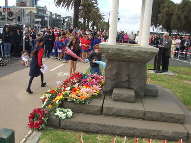 Photograph - Floral Tributes, Anzac Day 2010, 25 Apr 2010