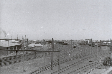 Photograph - Railyards from Graham Street Overpass, 1970s