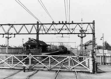 Photograph - Graham St Railway Gates, Port Melbourne, c1950
