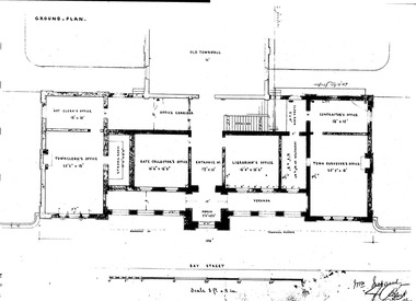 Plan - Ground Floor, Sandridge Town Hall, 1882