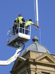 Photograph - New Flagpole, Port Melbourne Town Hall, David Thompson, 24 Mar 2012