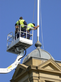 Photograph - New Flagpole, Port Melbourne Town Hall, David Thompson, 24 Mar 2012