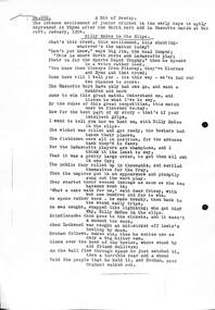 Document, A Bit of Poetry - Billy McGee in the Slips, c.1904
